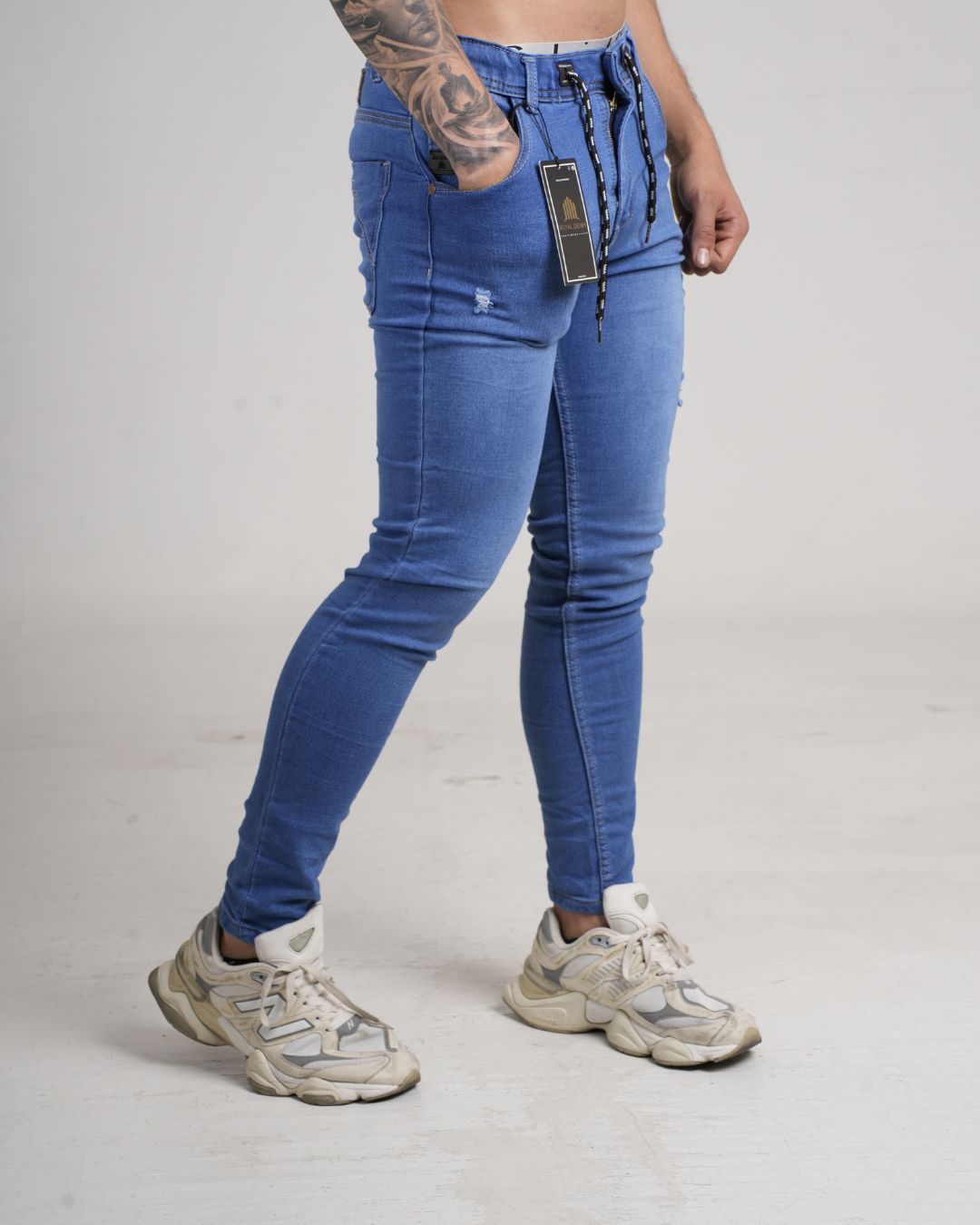 Jean tipo Yogger tono Azul Medio