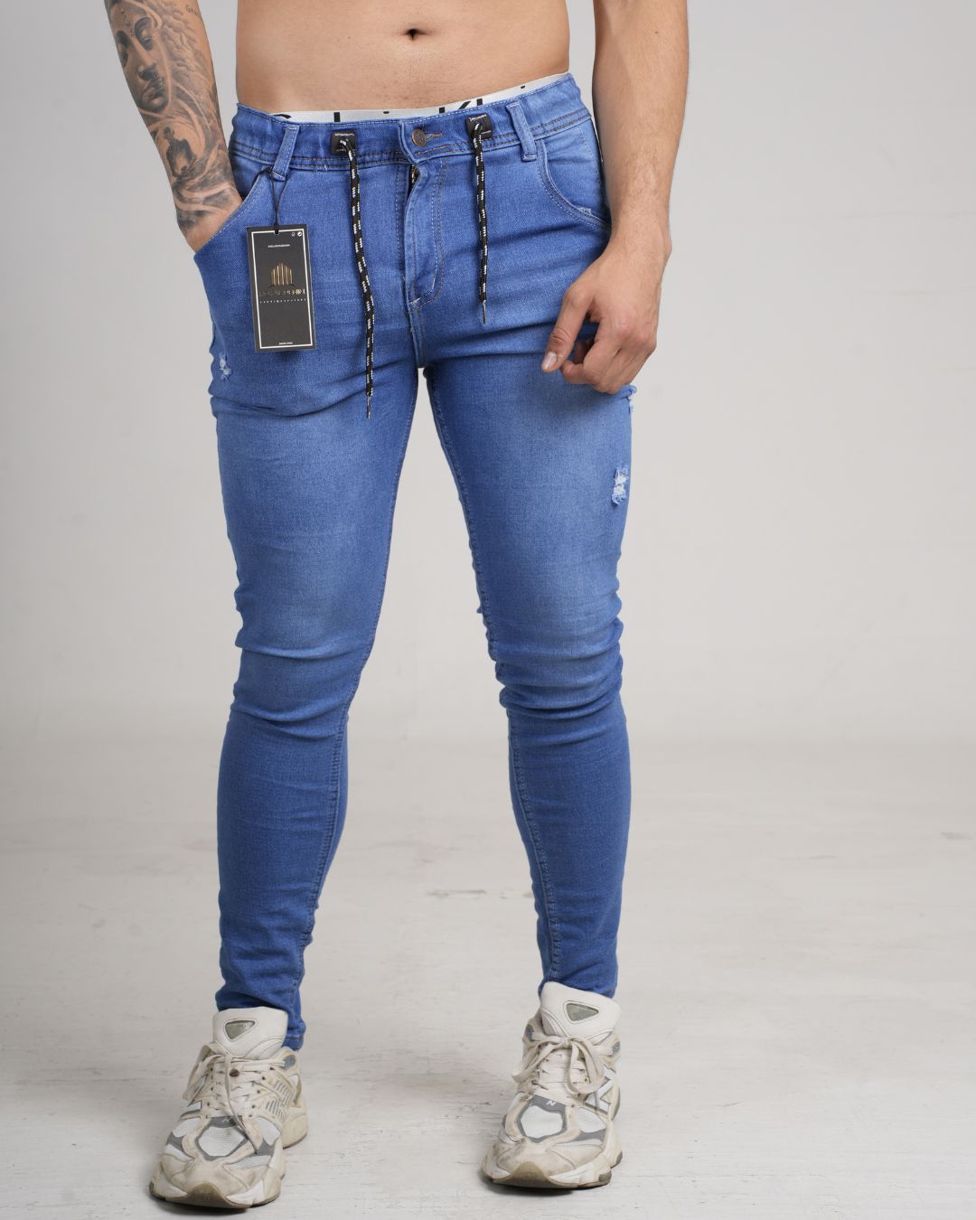 Jean tipo Yogger tono Azul Medio