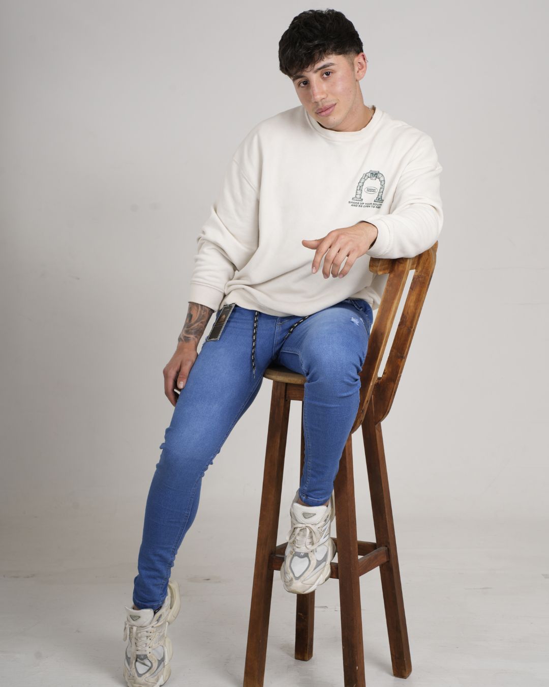 Jean tipo Yogger tono Azul Medio