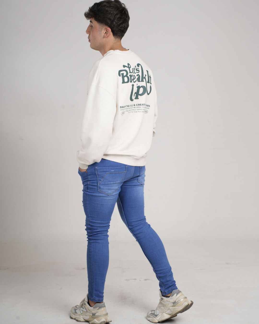 Jean tipo Yogger tono Azul Medio