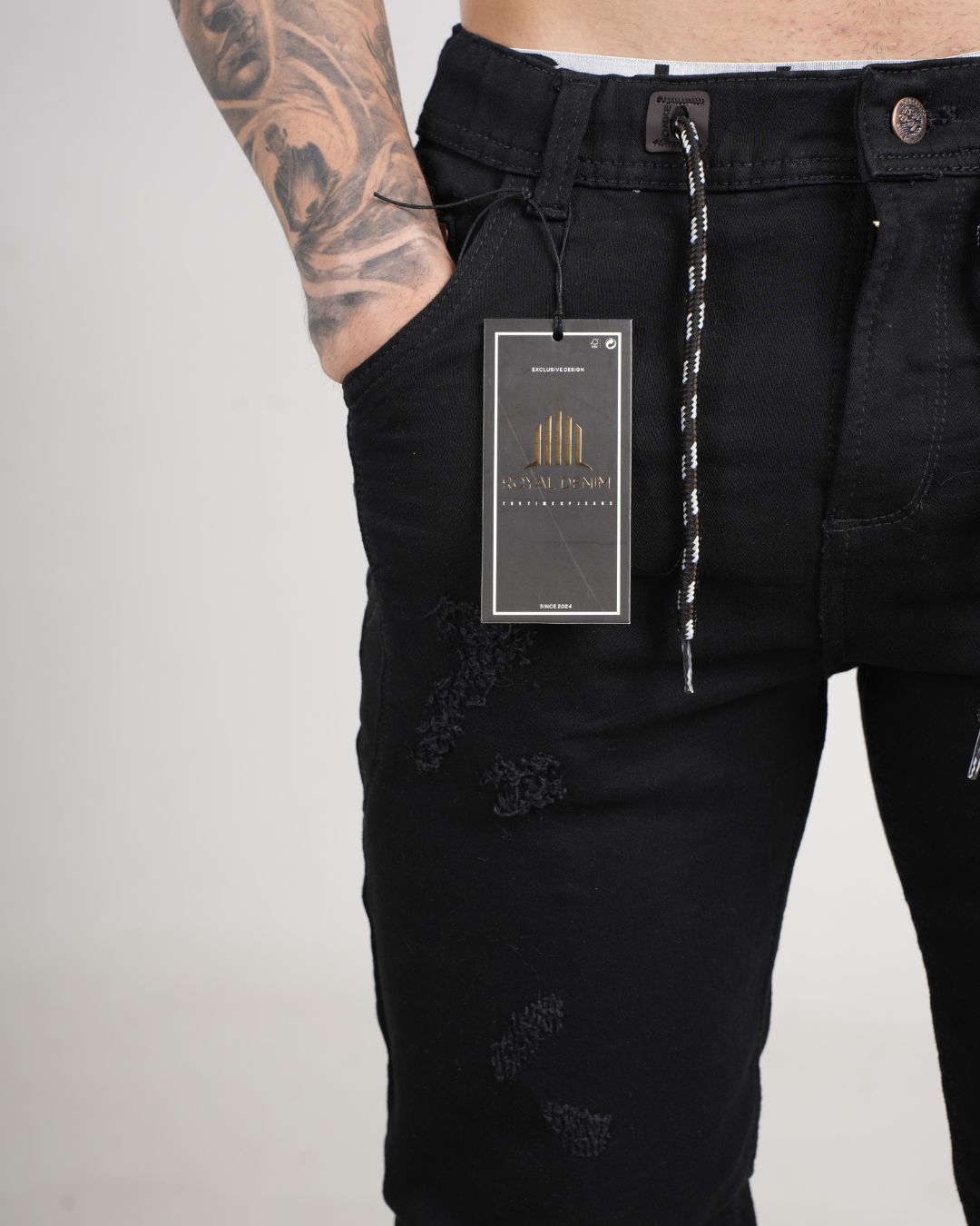 Jean tipo Yogger Tono Negro