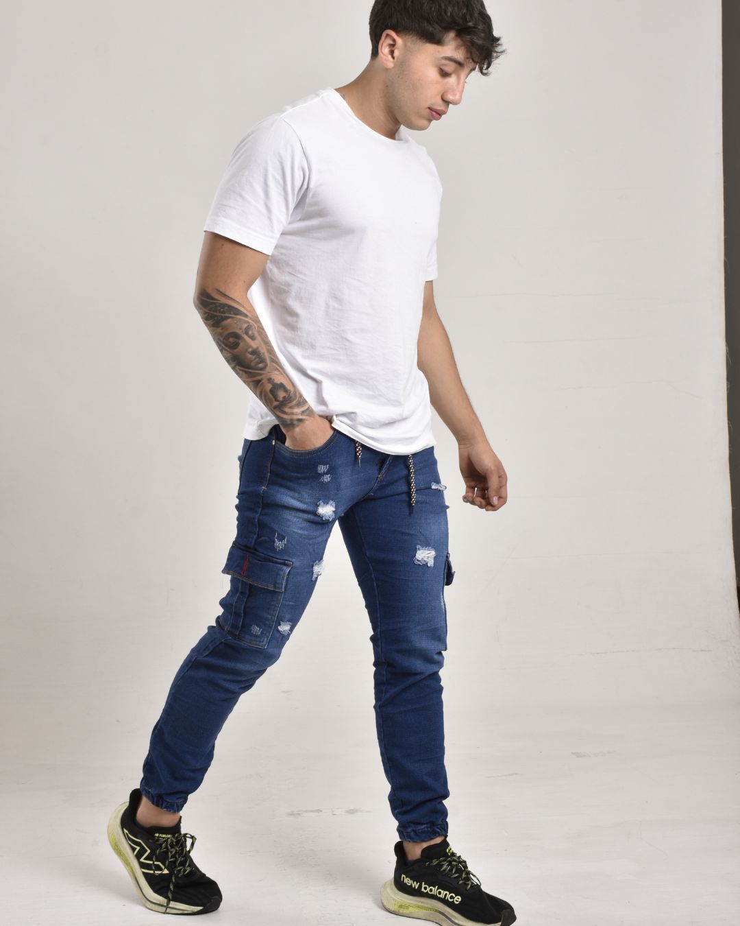 Jean Camuflado Tono Azul Medio