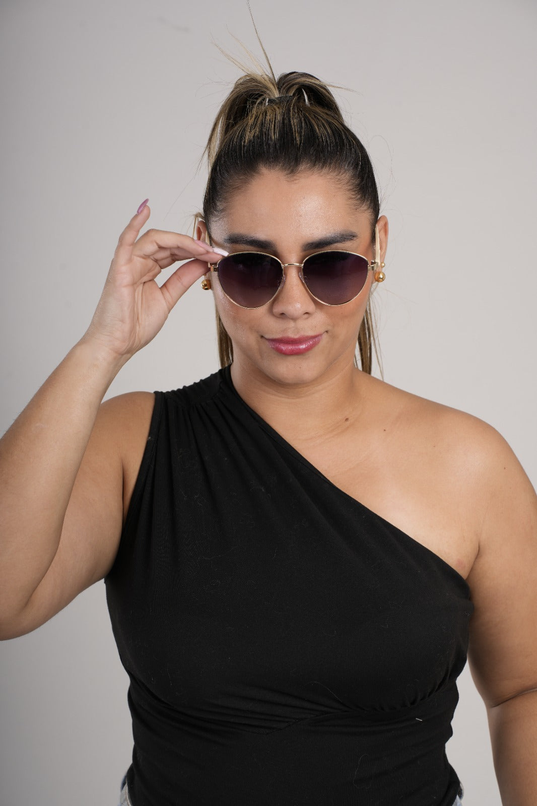 Gafas de sol corazón lila For women