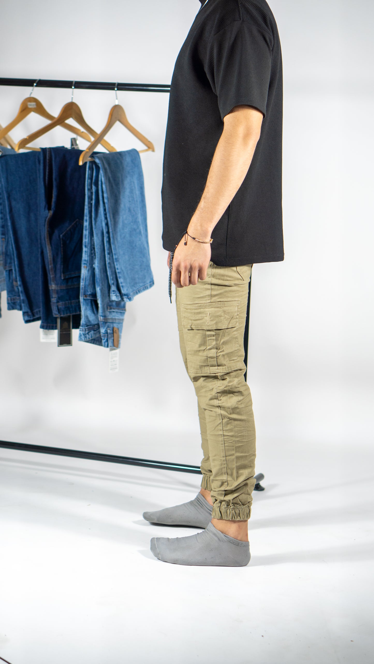 Pantalón tipo Cargo camuflado drill Tono Cafe Caqui