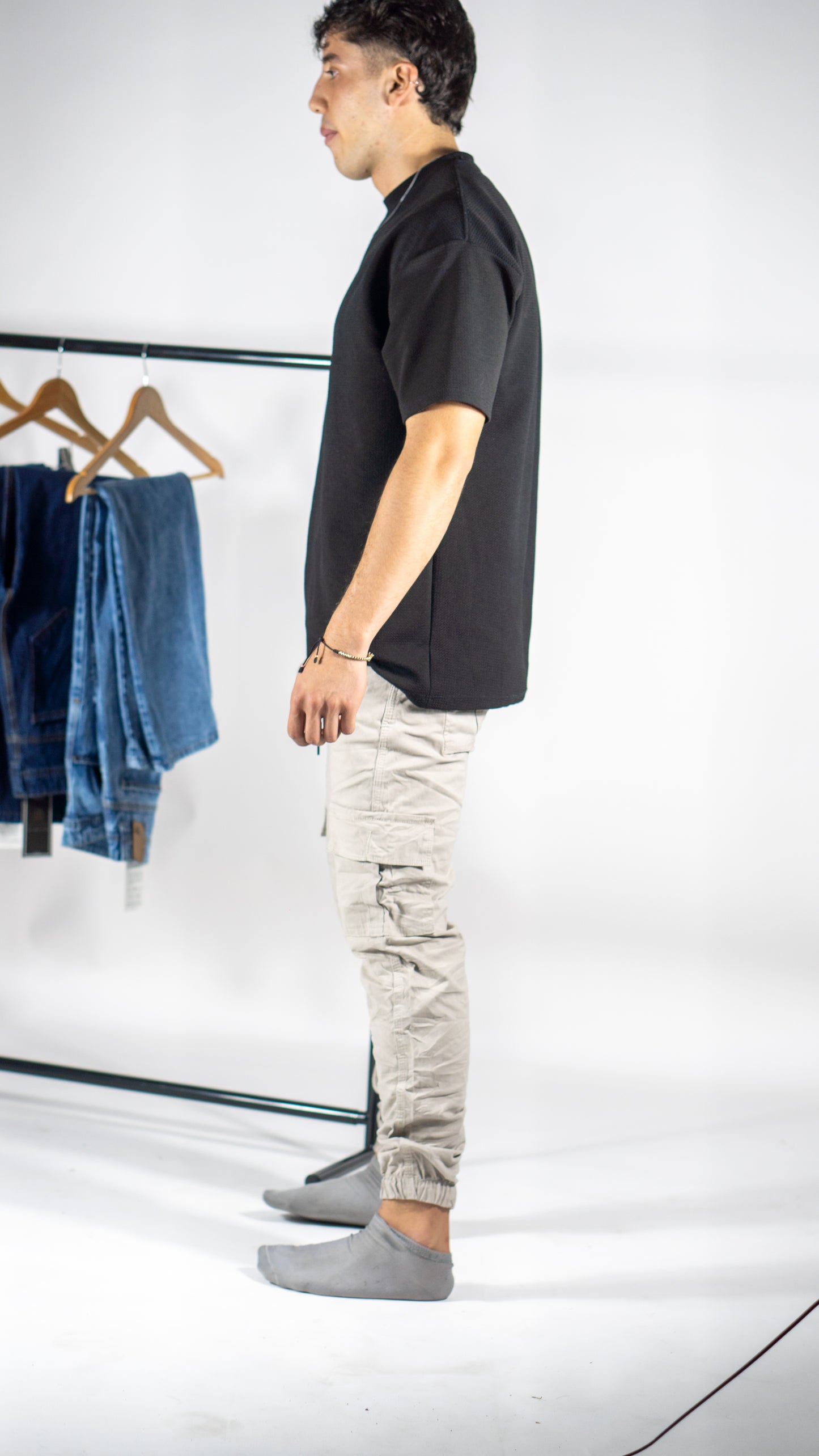 Pantalón tipo Cargo camuflado drill Tono beish