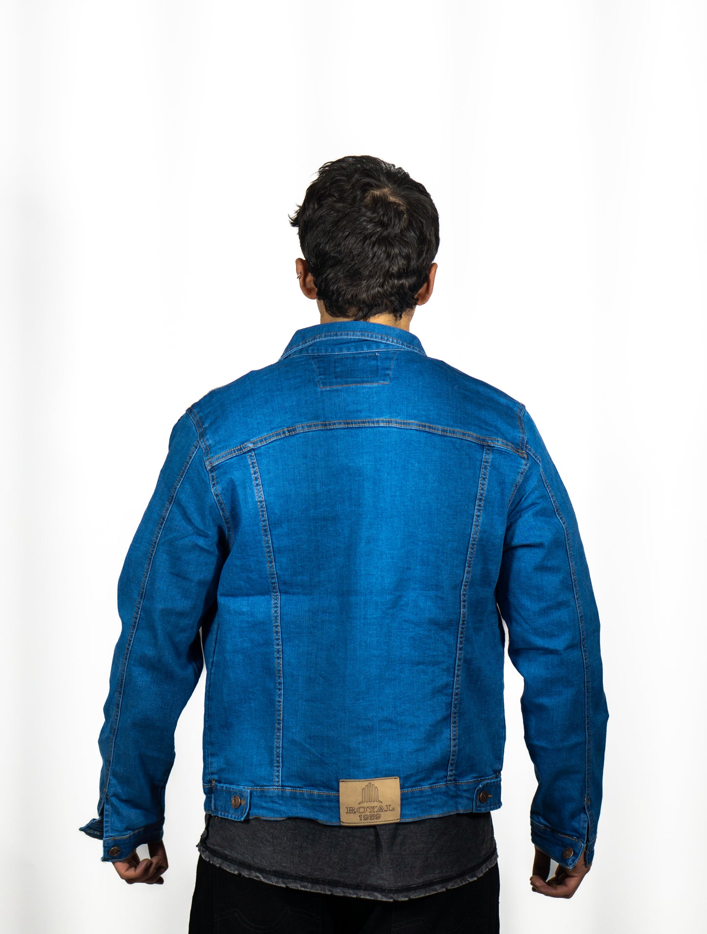 Chaqueta en Jean Clasica Azul medio