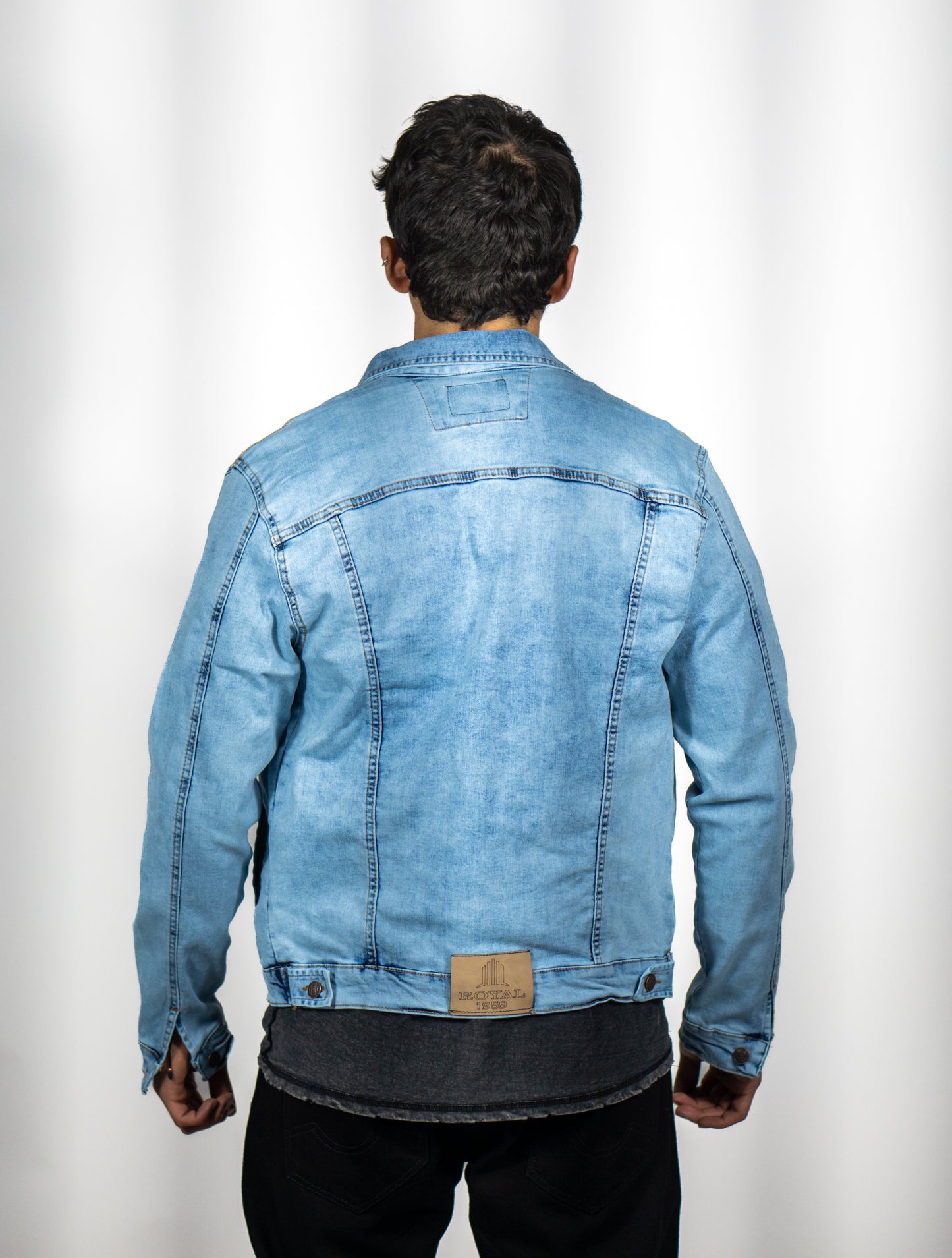 Chaqueta en Jean Acid Wash Hielo