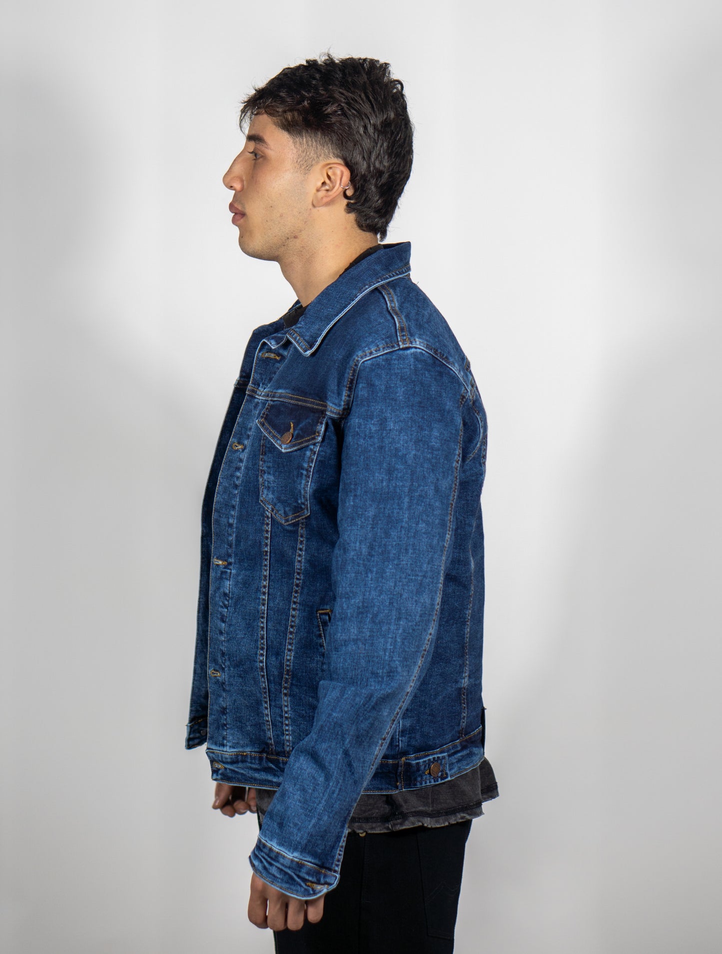 Chaqueta en jean Azul Petrolizado