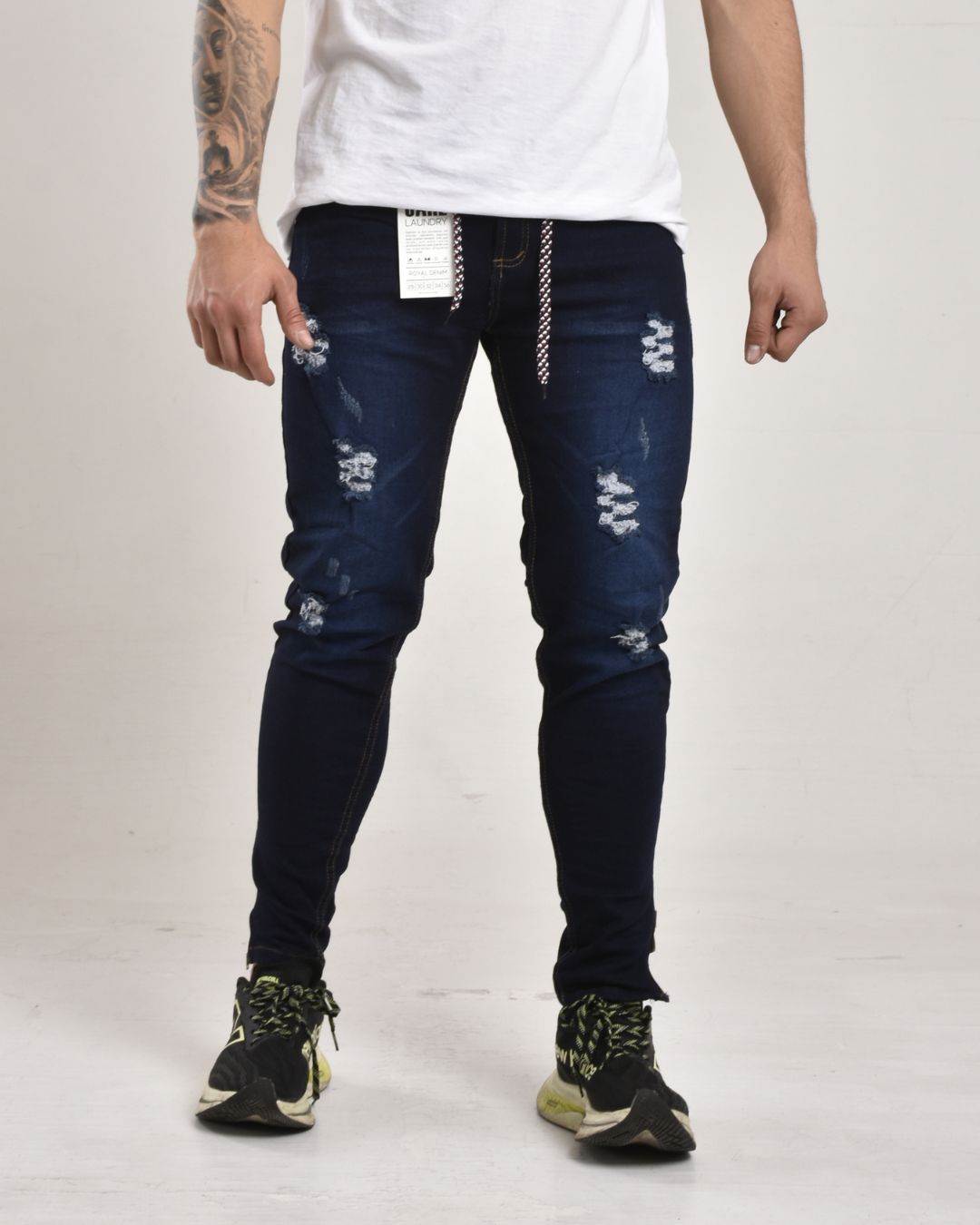 Jogger con cremallera azul oscuro