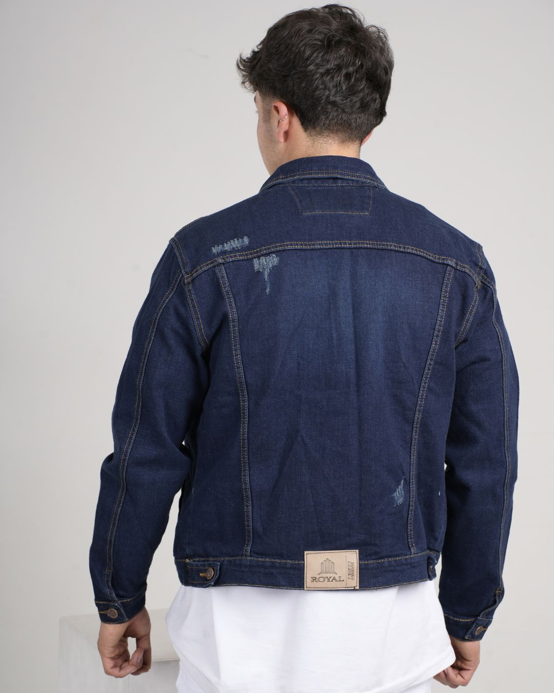 Chaqueta en Jean azul verde