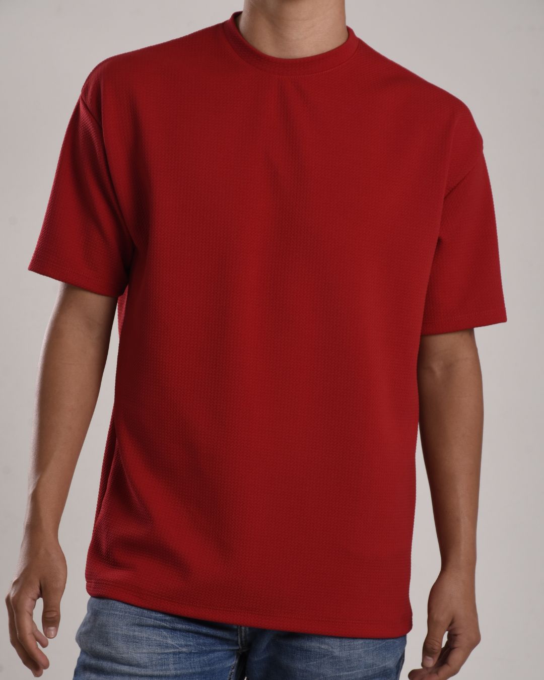 Oversize texturizada roja