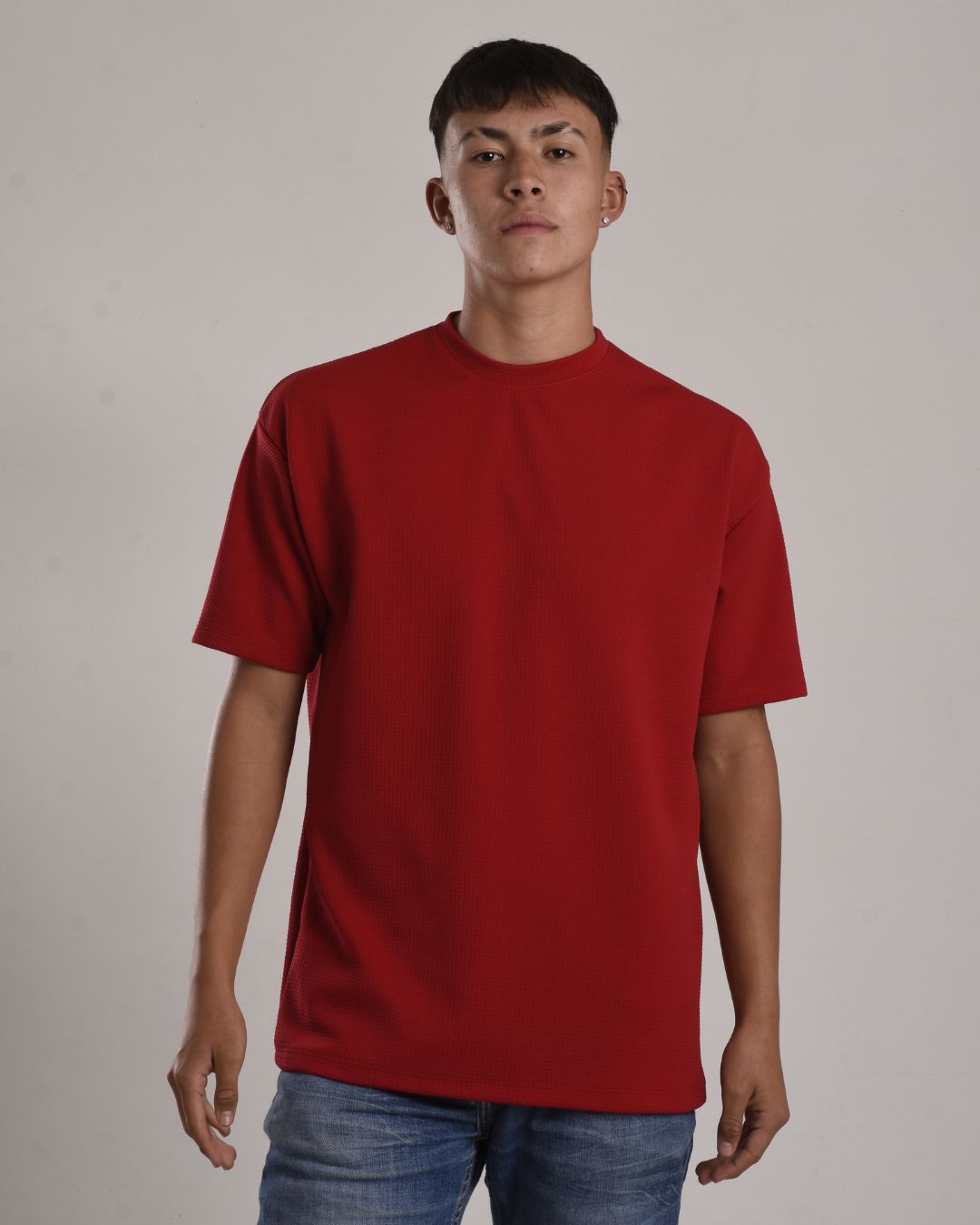 Oversize texturizada roja